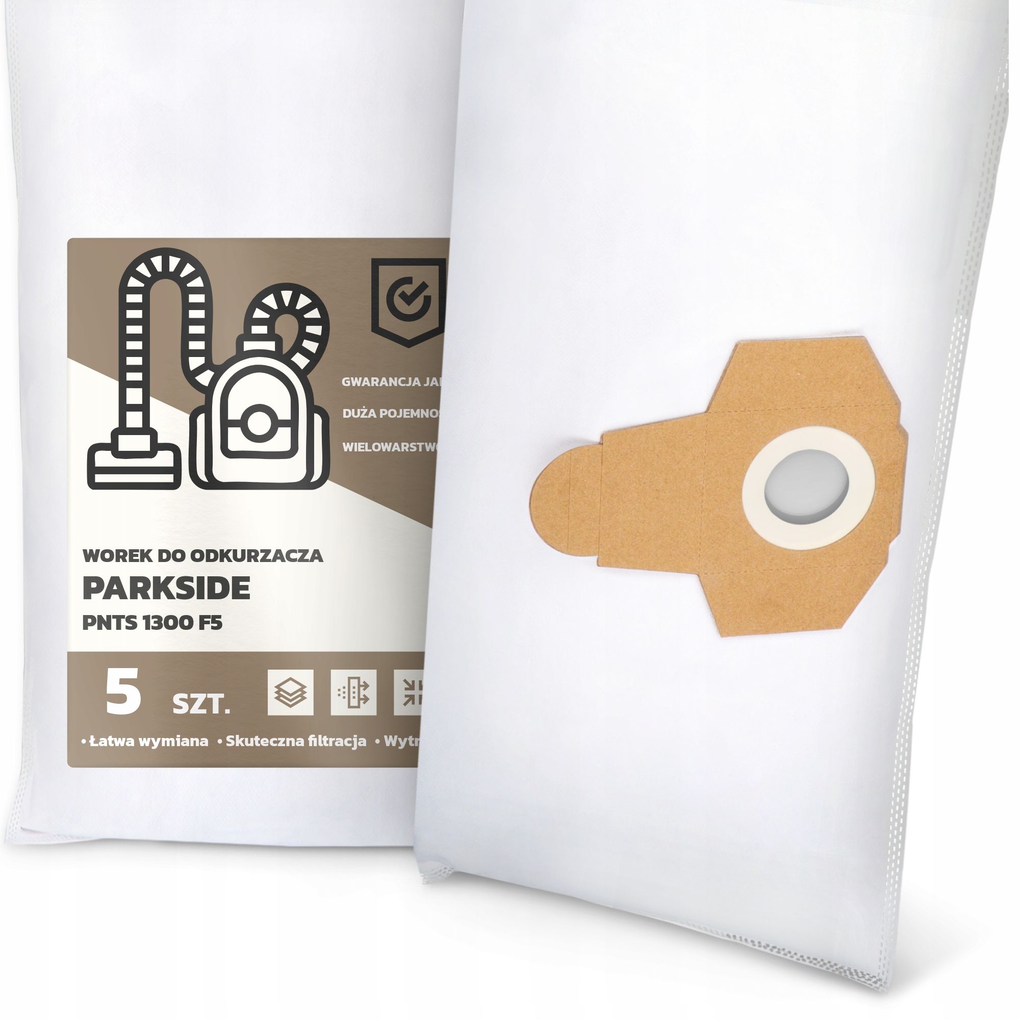  2x bag for a vacuum cleaner parkside pnts 1300 f5 synthetic textiles bags g9