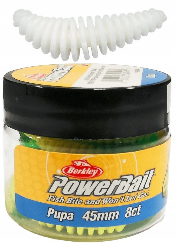  Guma larwa berkley powerbait pupa 45mm - milky white 8 vnt.