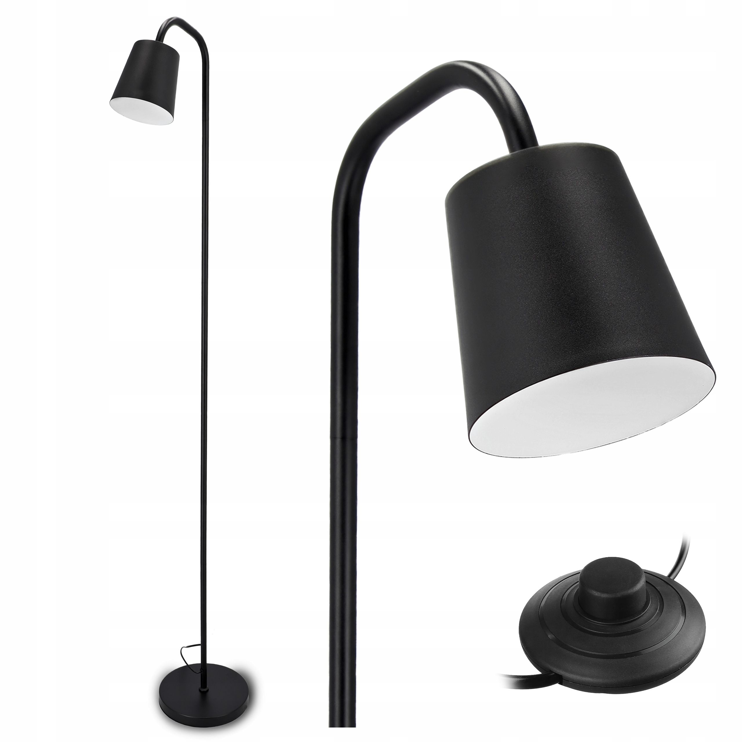  Stehleuchte led-licht zum lesen nachttisch 1x gu10 schalter 160cm