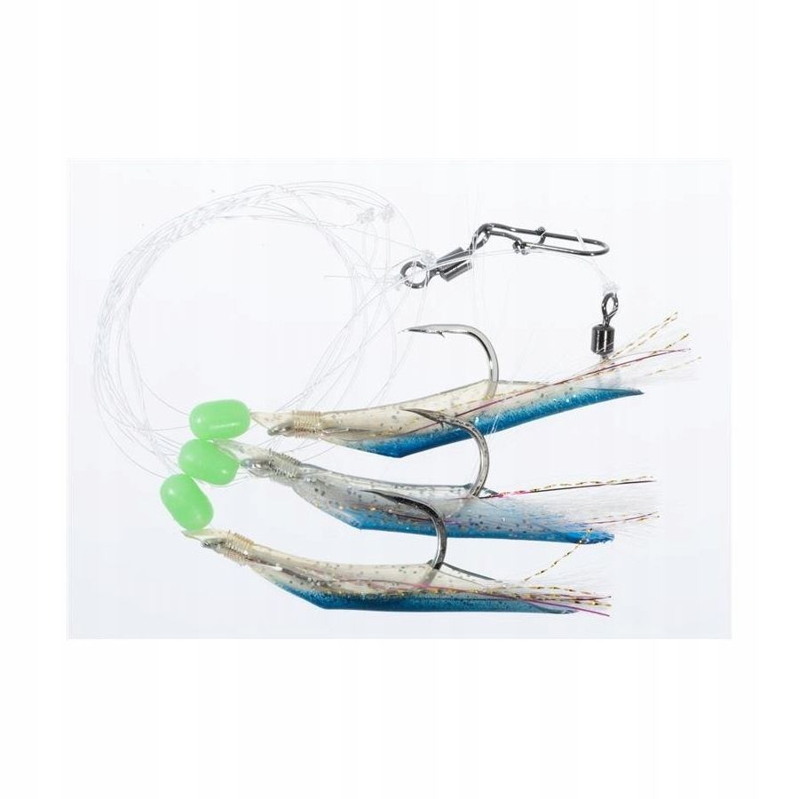  Jūrinis rinkinys menkės sistemėlė jaxon white / red 5,5cm 140cm žvejybos