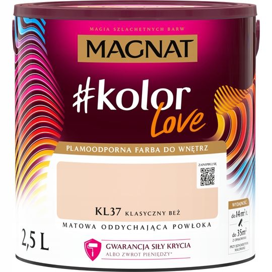  Kvėpuojanti lateksiniai dažai magnatas #kolorlove šviesa pelenų spalvos kl14 2,5l