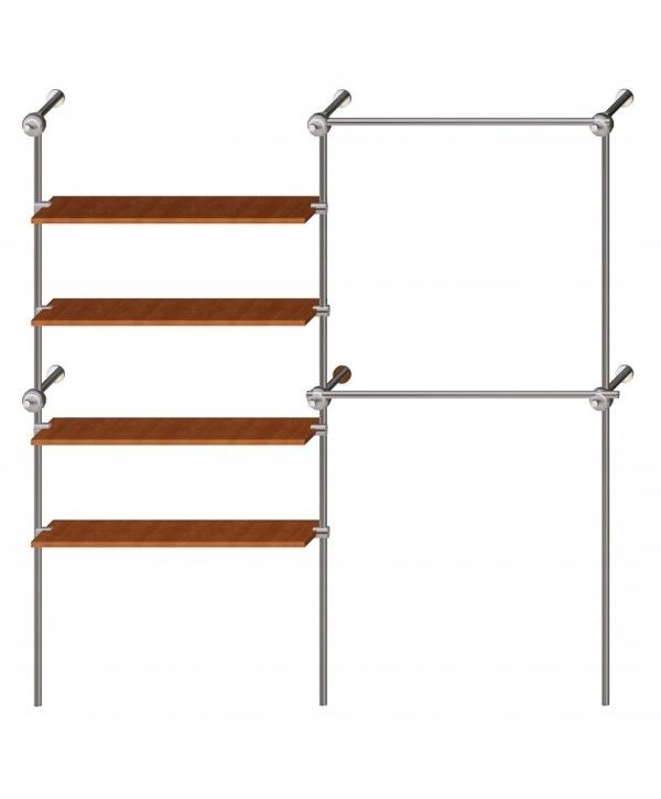  Stand with holder for clothes hangers shelf 2x1,5m