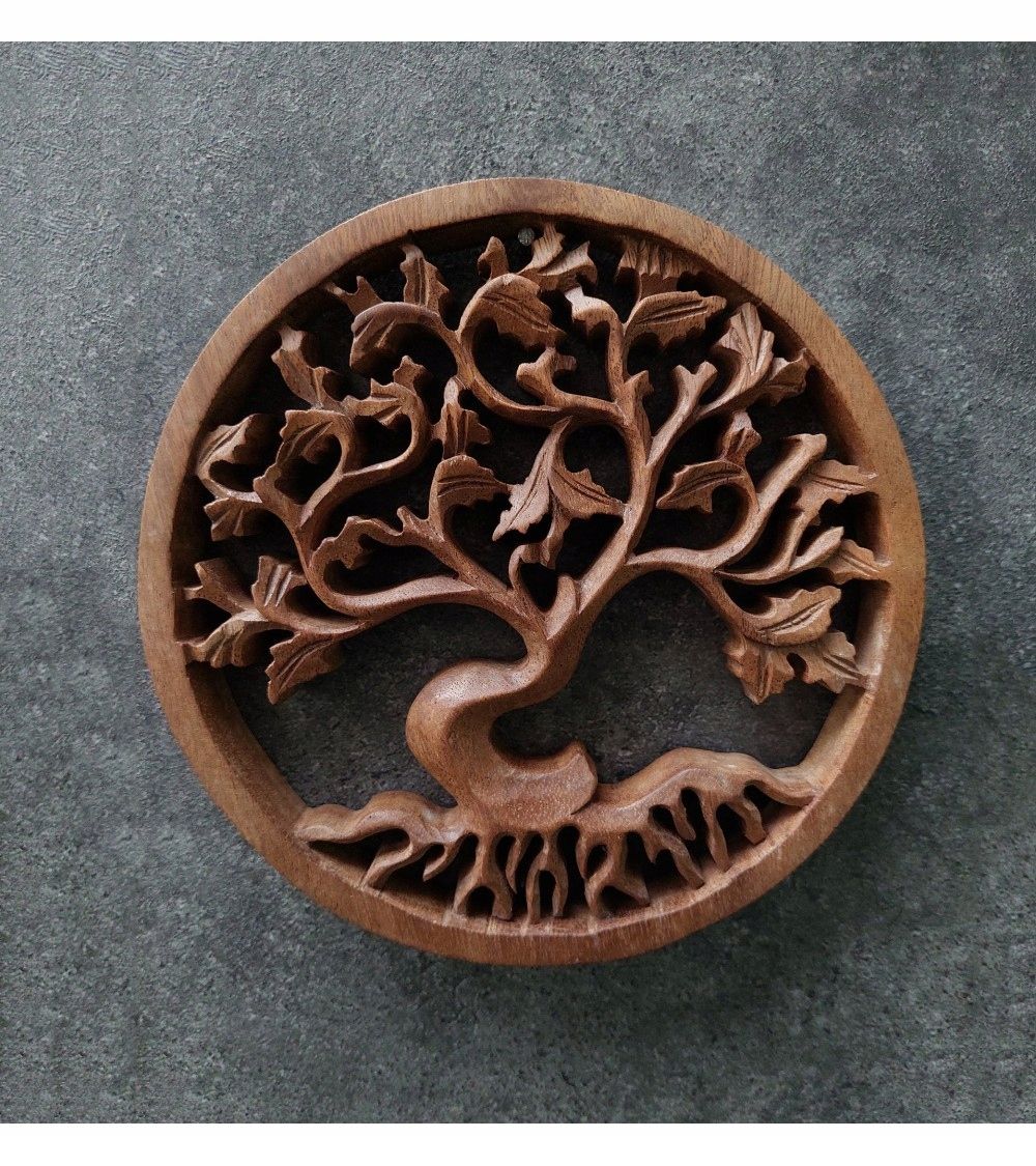  Shekina eastern plate - lilies water / lotosy - sculpture bali, 30 cm