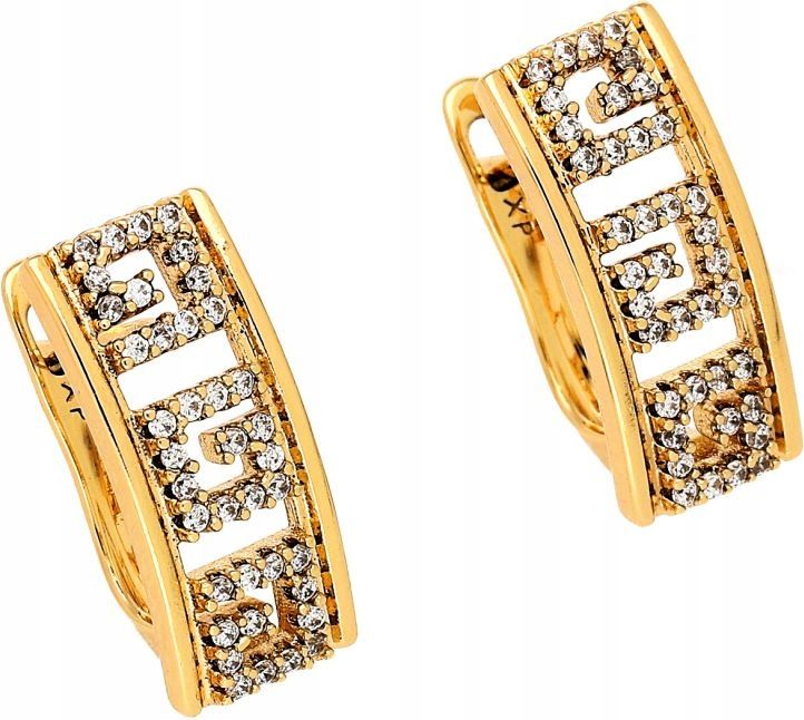  Náušnice ženský chirurgická oceľ nehrdzavejúci lekársky zlato 18k 1,7cm\0,8mm