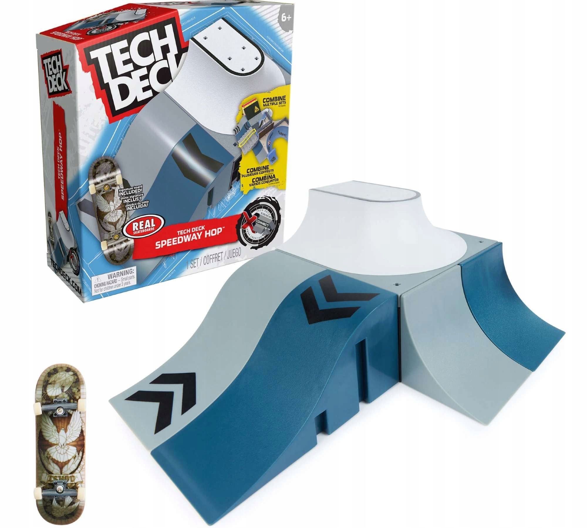  Fingerboard rampa speedway hop množina + skateboard real tech deck