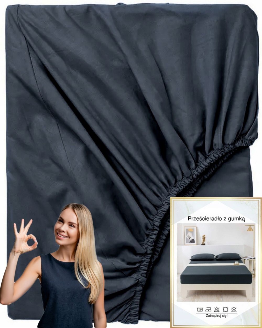 Puuvillane lina pehme kummiga premium 200x220 värvus pistaatsia