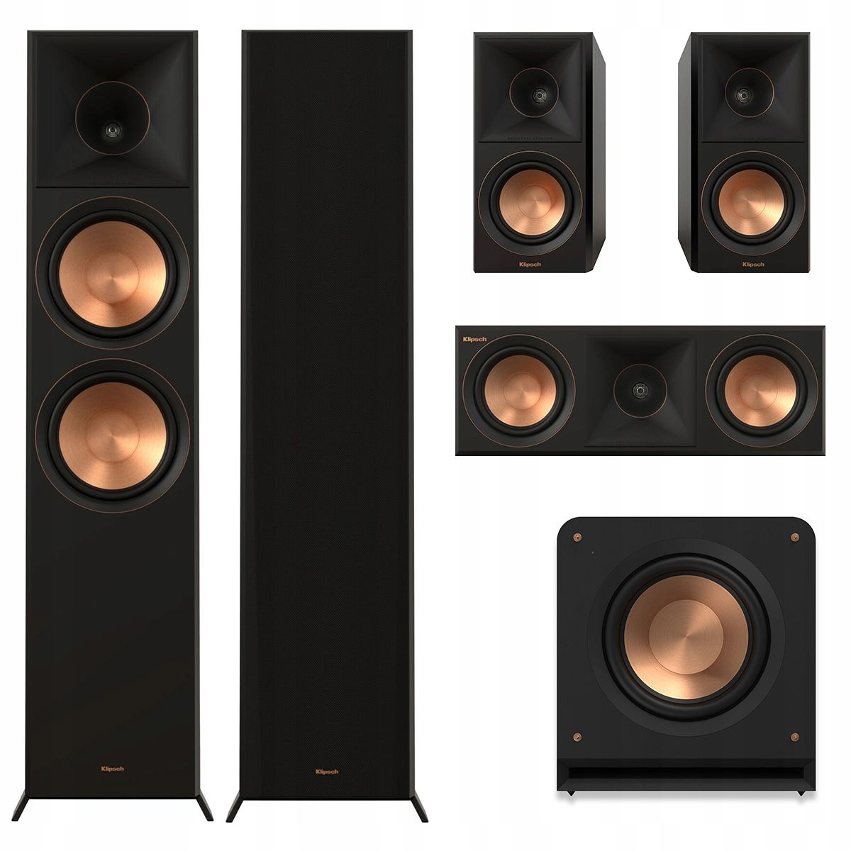 Klipsch rp-8000f ii + cs-18c + rp-504c + 500sa + rp-1200sw množina kiná 7.1