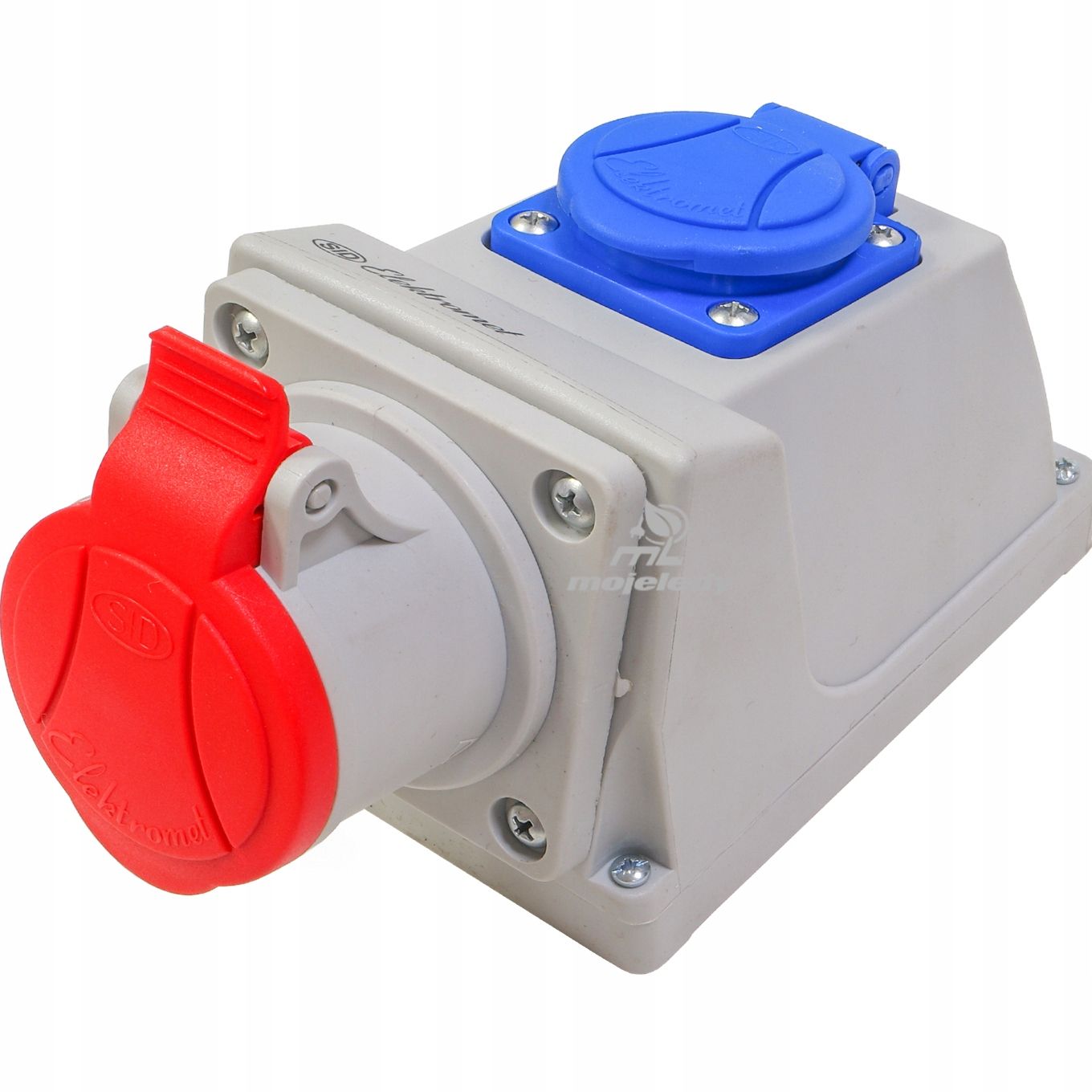 Taisns spraudnis 16a z/u uni-schuko melna krāsa wt-40