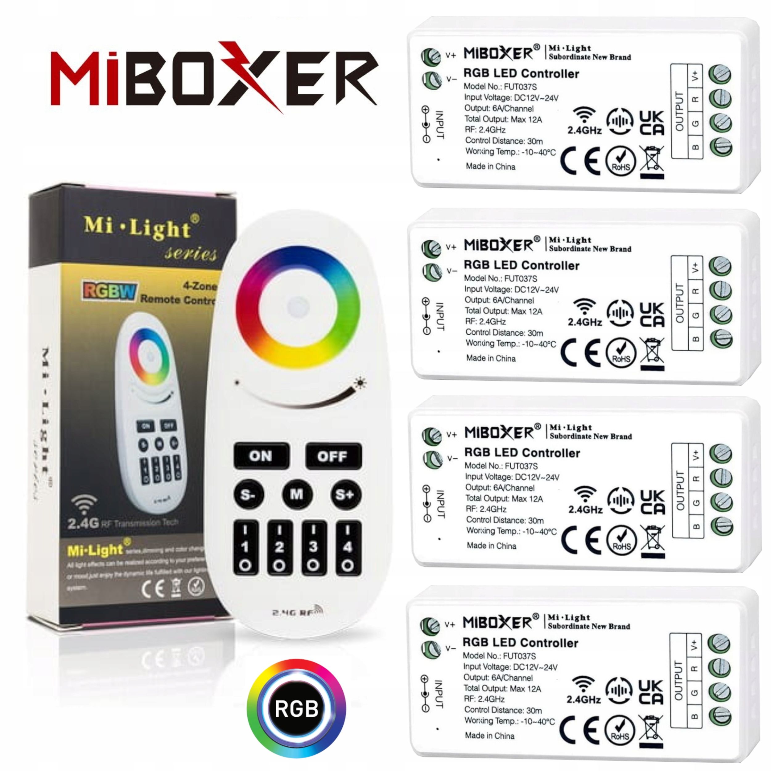  Komplektas valdiklio smart home wifi led'ams mono arba cct + valdymo pultelis zonų