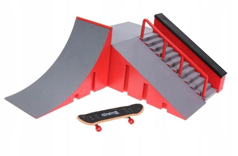  Množina fingerboard rampa hračka pre deti skateboardový park + skateboard fb-05-c