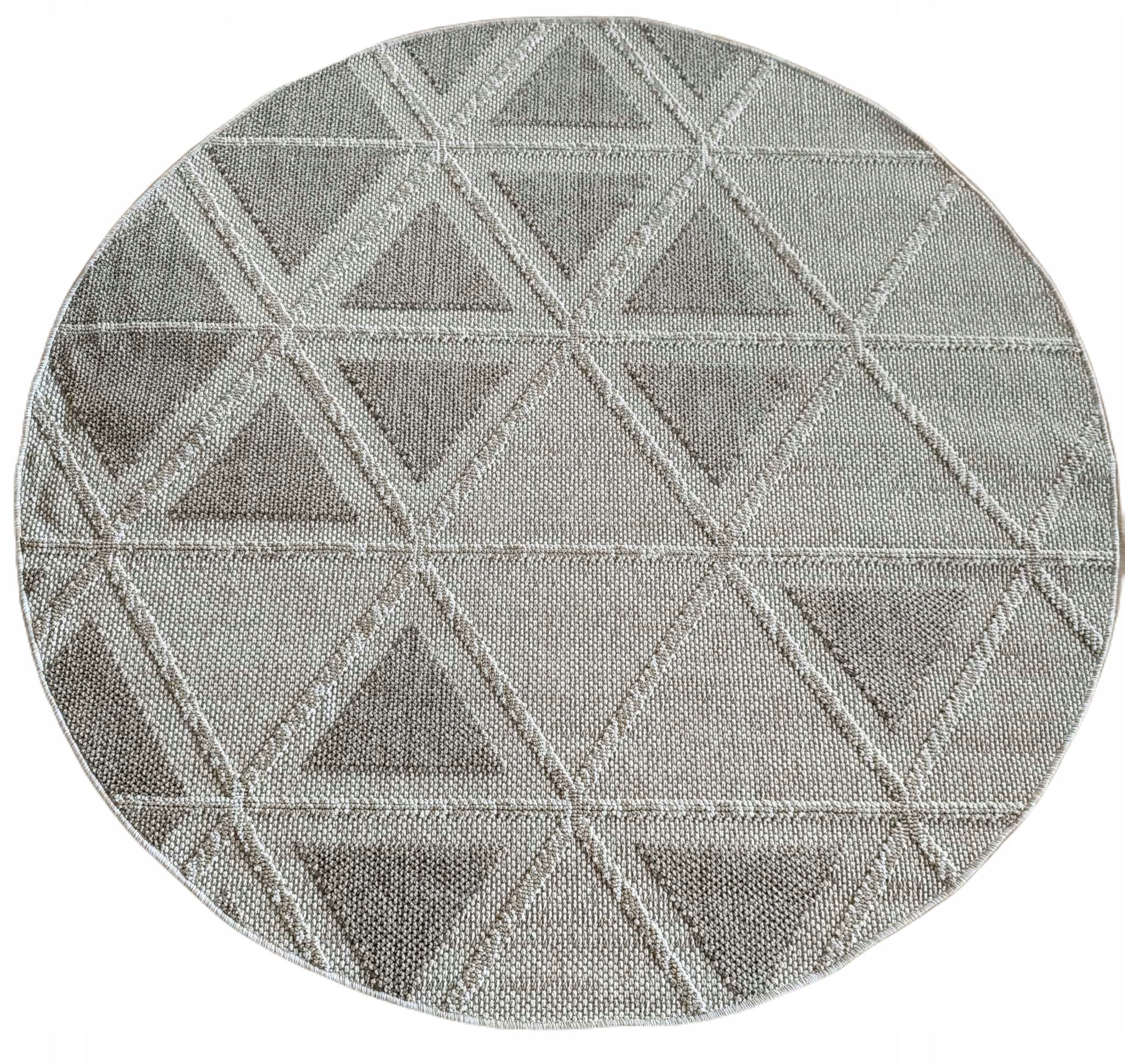  Round carpet for the living room 140cm , soft italian ,green creamy pattern mandala
