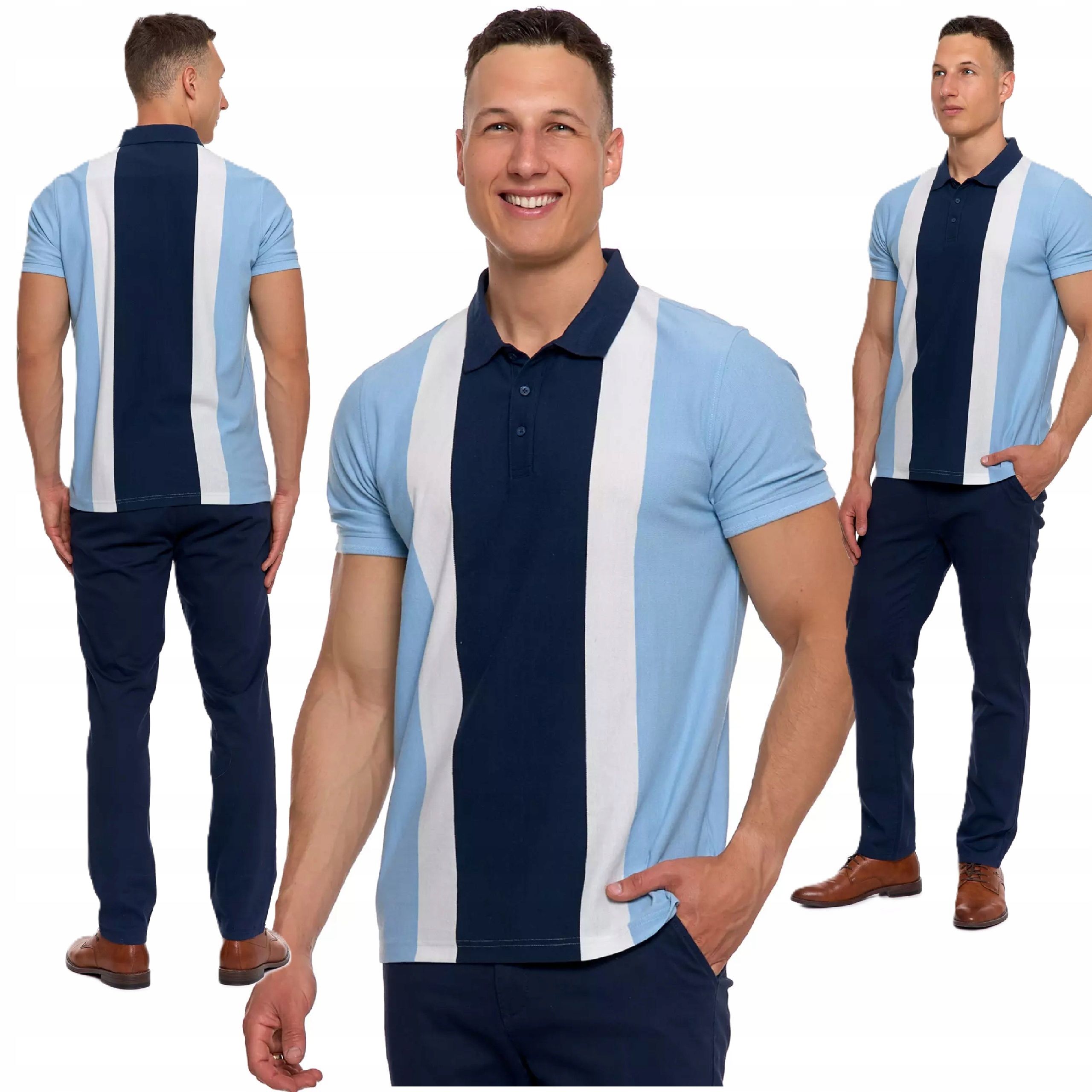  Polokošele golier samec pásy pólo klasický elegantný xl moraj
