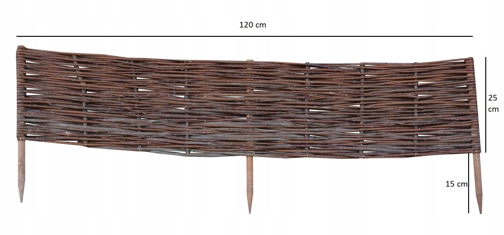  Austa palisāde h10 - l120 žogs pītas
