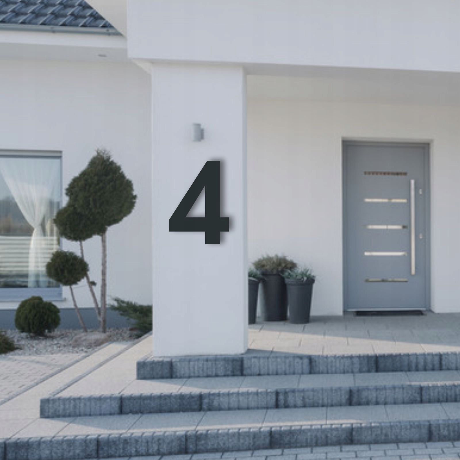  Modern nummer 3d aufs haus groß 70 cm schwarz