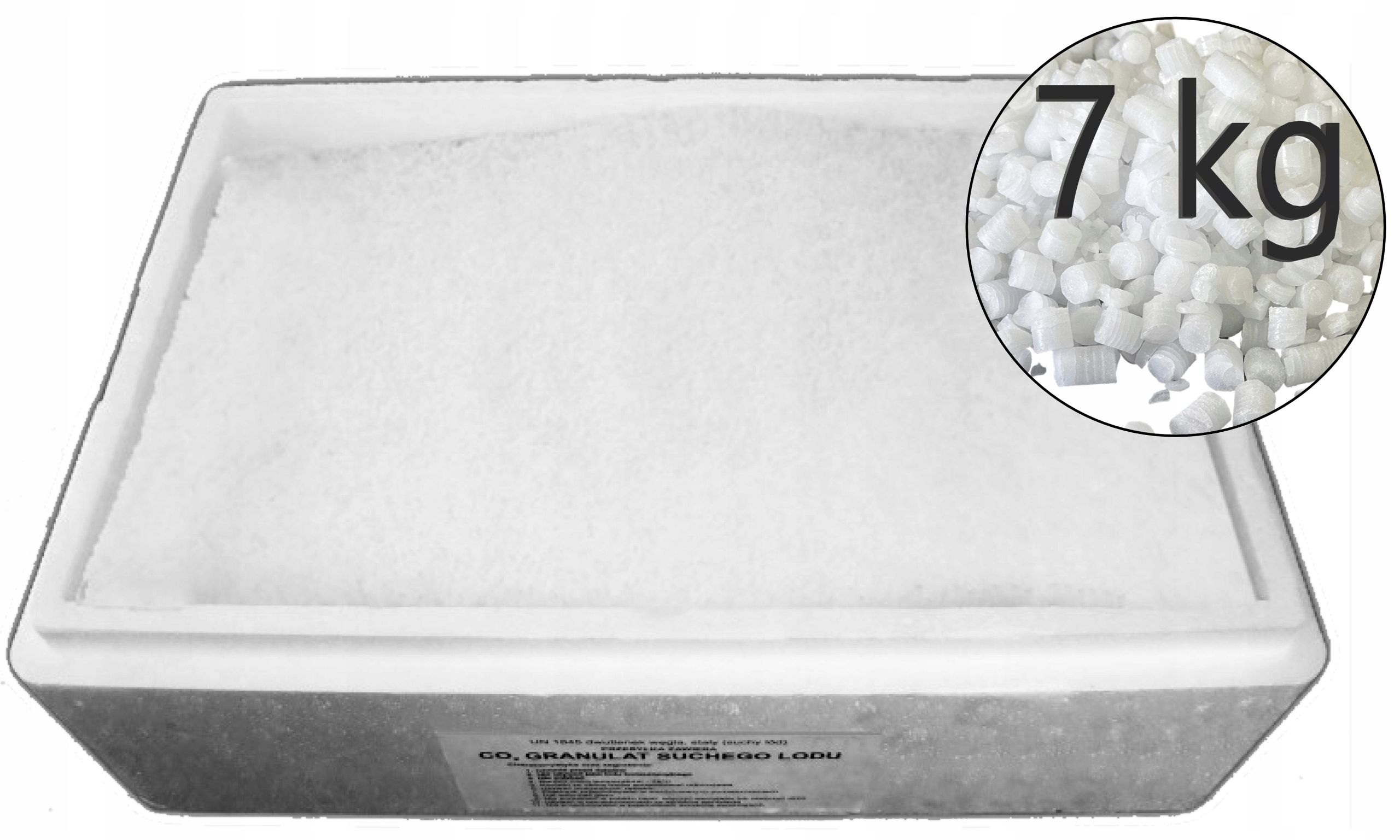  Sausas ledas maisto pramonei 3 mm 15 kg + termo dėžė