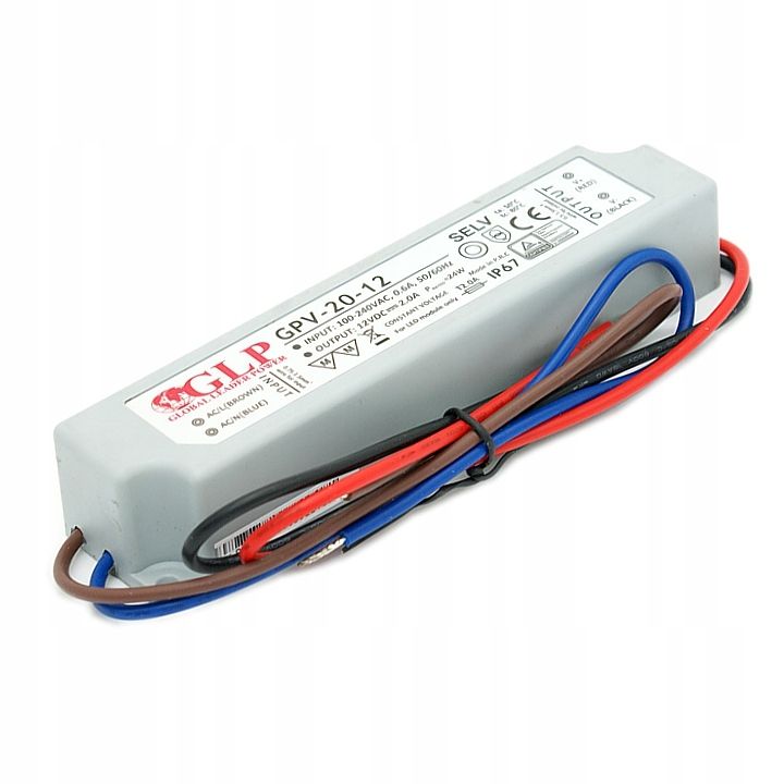  Power source led airtight 12v 24w 2a glp gpv ip67