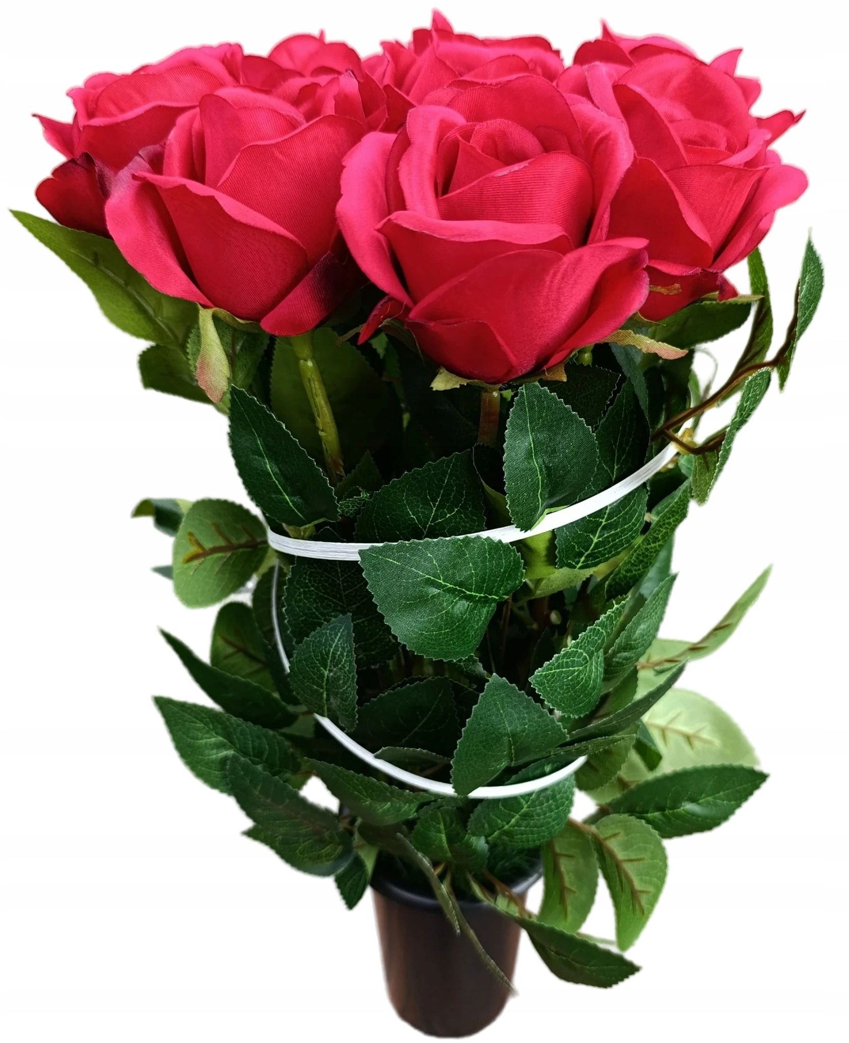  Bouquet red orchid into a vase artificial flowers tombstone cemetery premium