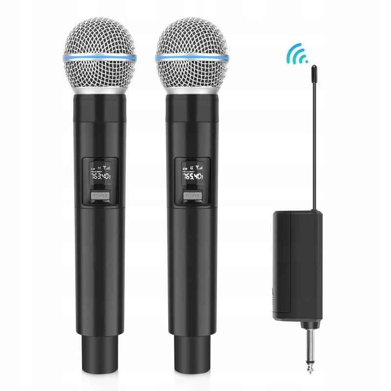  Bezdrátový mikrofon studie dynamický 30m uhf + přijímač 3,5mm zlatý