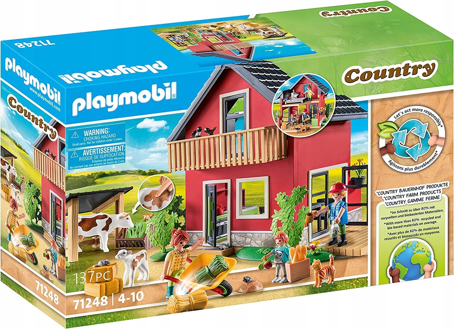  Komplektas playmobil 71423 automobilis su nameliu ant ratų