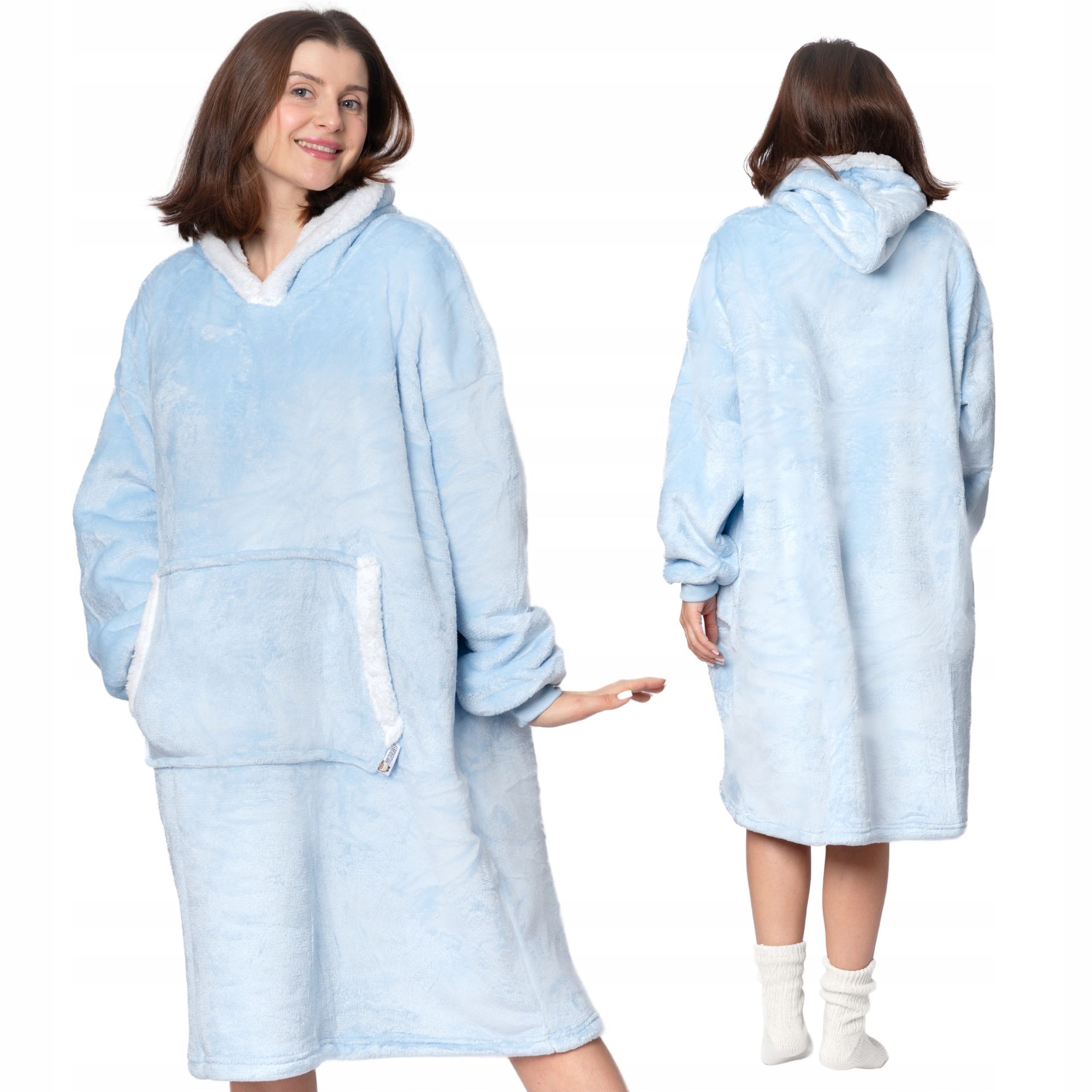  Plaid sweater oversize warm thick plaid sweater 2 in 1 xxl leaves + socks bathrobe