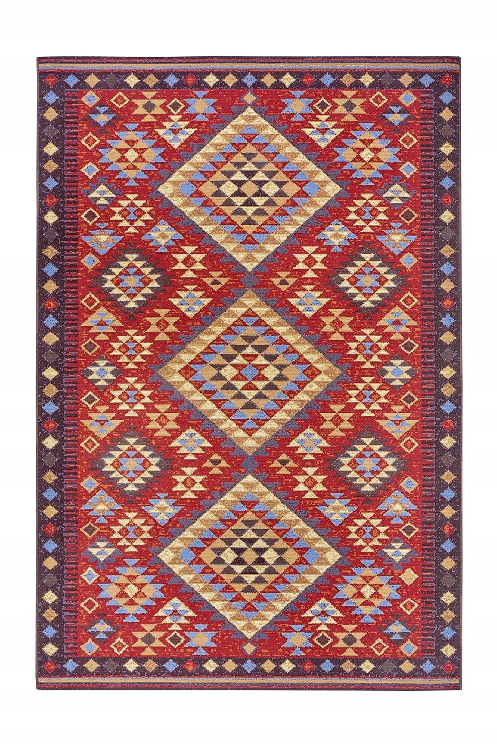  Virtuvinis kilimas 60x90cm, neslystantis tamsiai mėlynos spalvos raštas tradicinis šenilinis