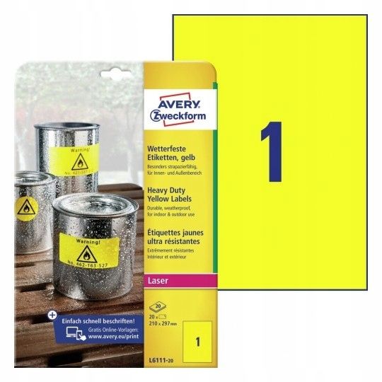 Avery etiketės nominali sidabras 25,4x10mm 6008