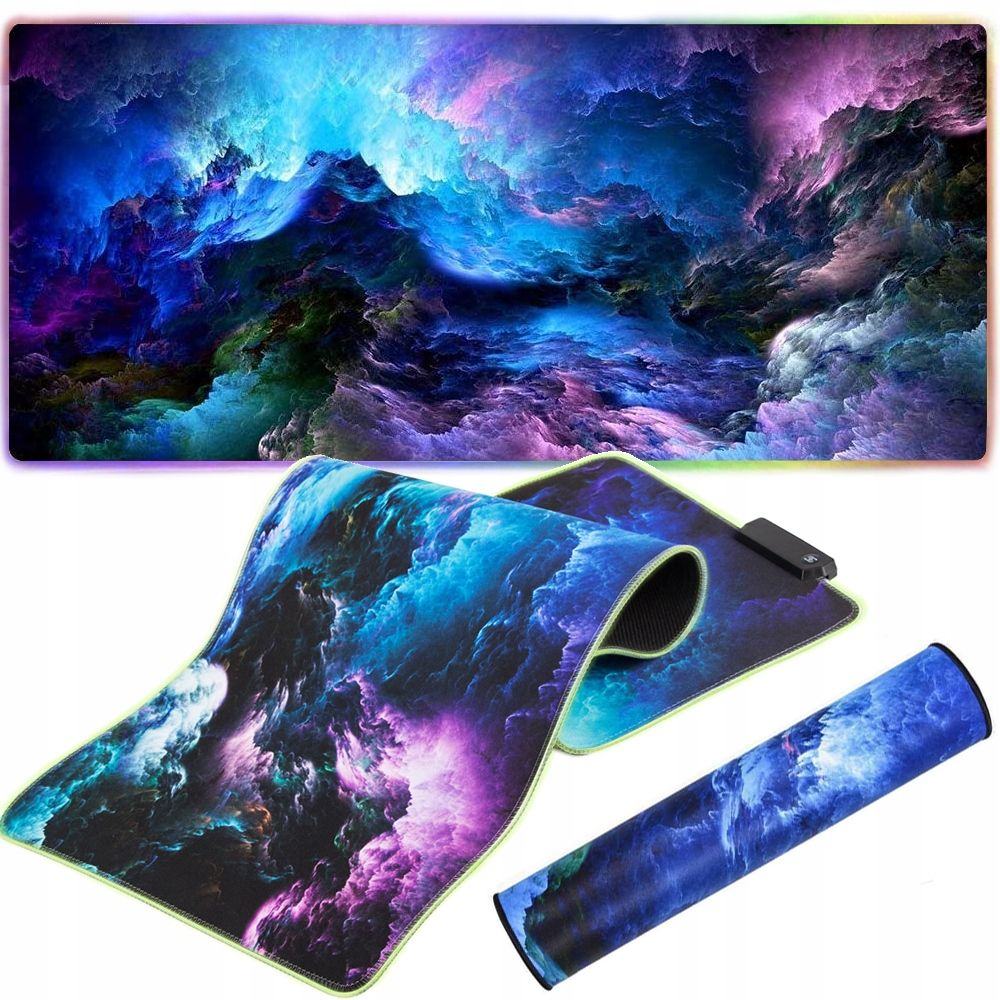  Ar apgaismojumu podklada pelēm spēles led rgb priekš spēlētājs xxl 90x40