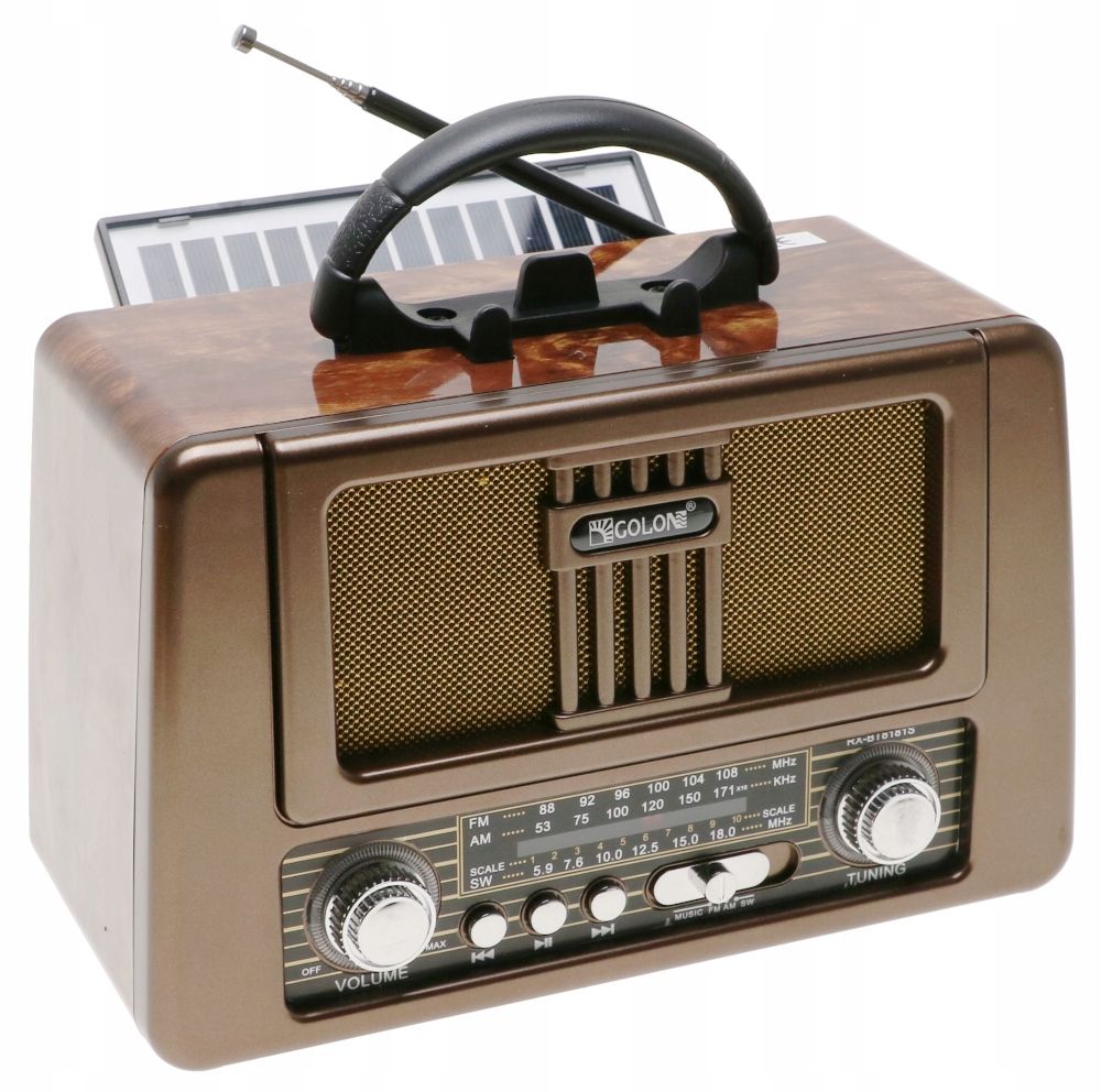  Retro radio receiver mobile solar loudspeaker flashlight mp3 usb solar bluetooth 157