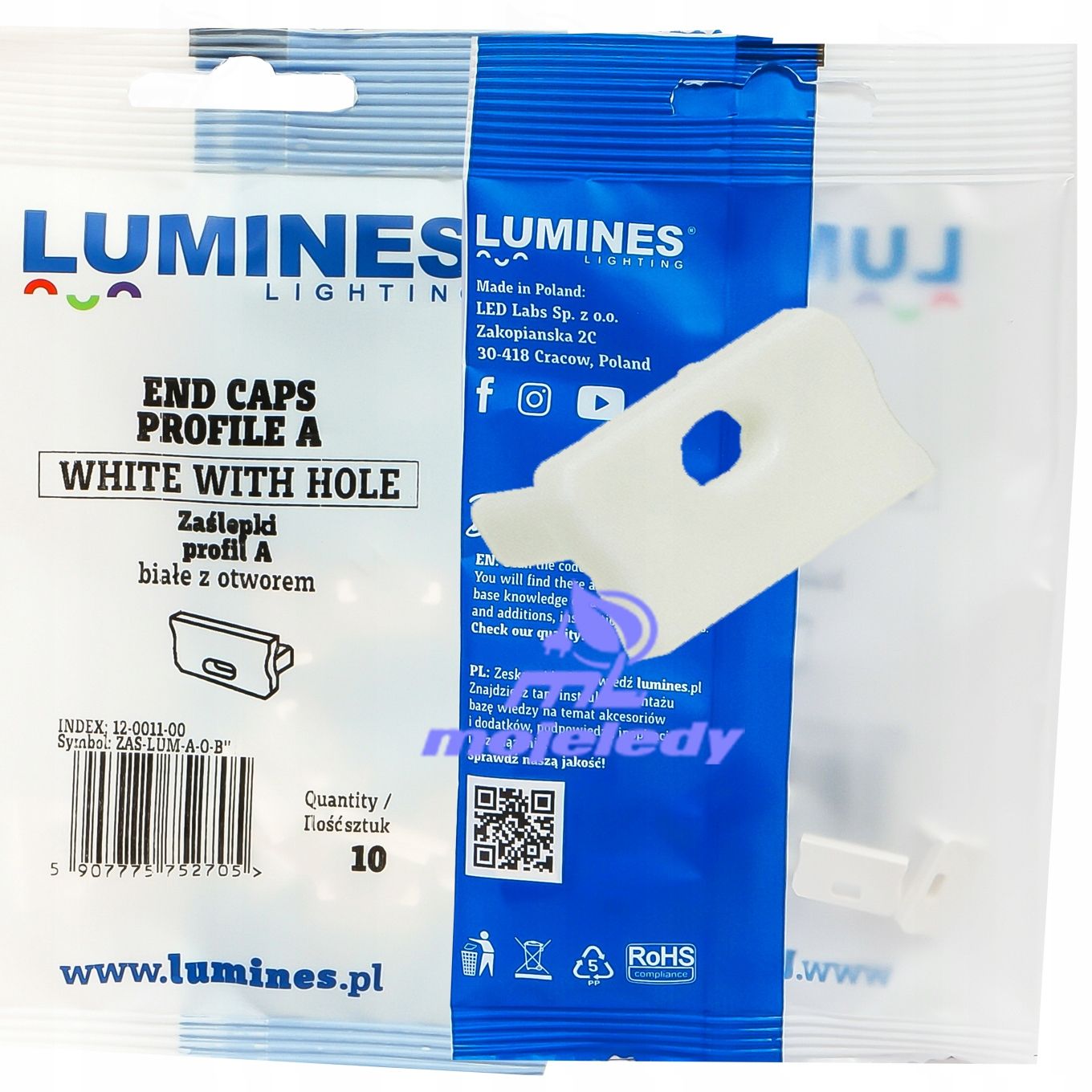  Alumīnija profils iledo balts lentes led piekārts 2m