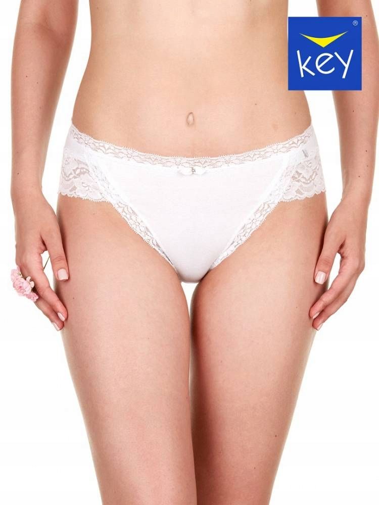  Sieviešu biksītes key lpc 142 balta krāsa kokvilna 2 datoriem. xxl