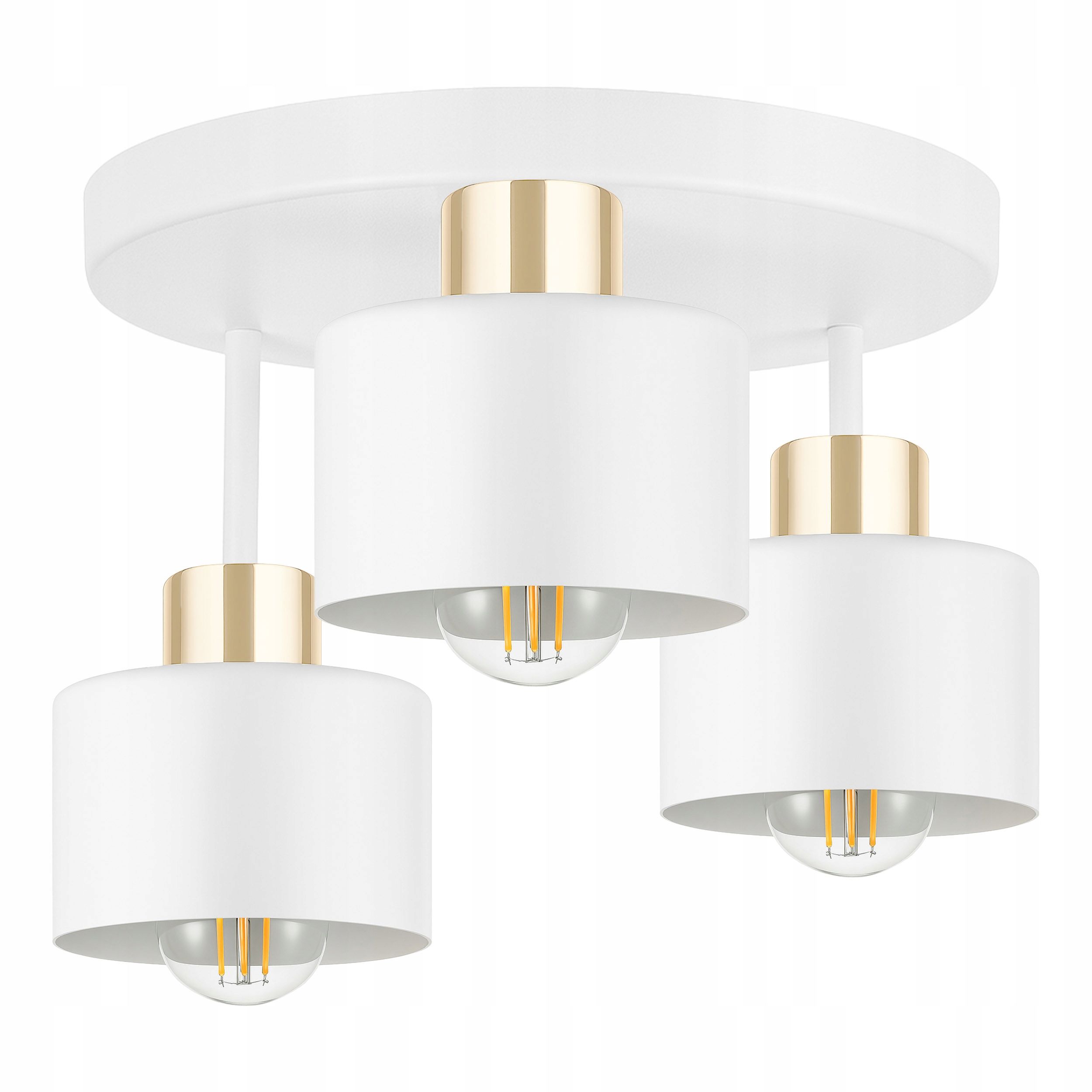  Ceiling lamp hanging lamp golden white modern 3x e27 for the living room