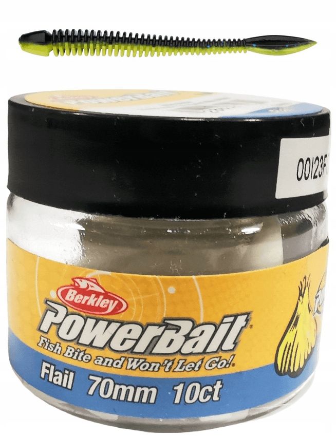 Guminukas berkley powerbait nuojauta 50mm - green white 12 vnt.