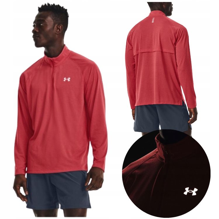  Megztinis under armour vyrų atsegama bėgimui su atšvaitais