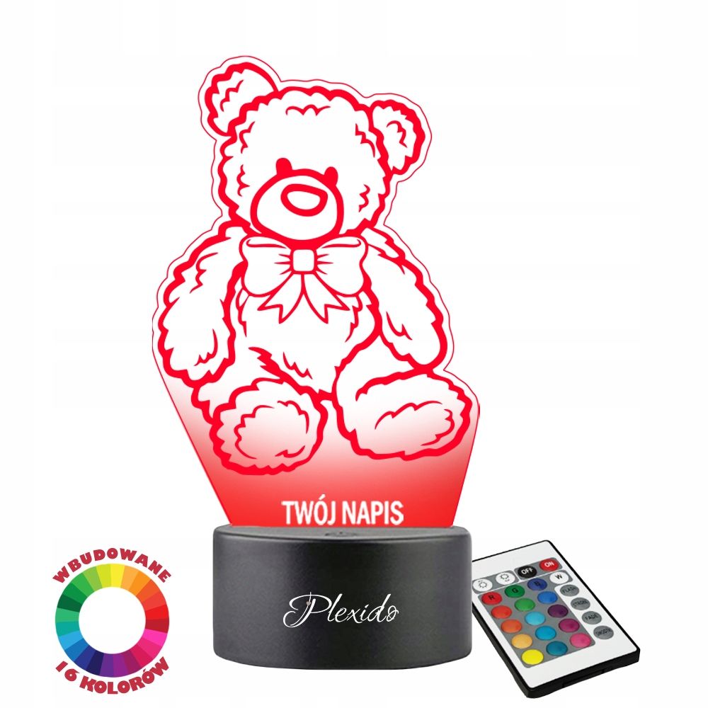  3d nakts gaisma led par dāvanu valentīna diena gravēšana