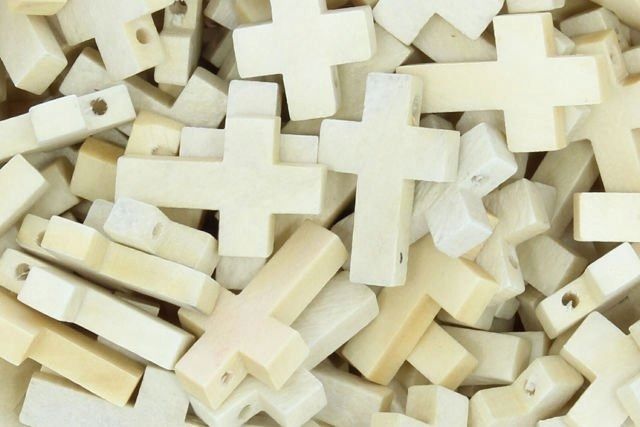  Cross cross wooden - rozanca pendant 22mm 10 pcs.