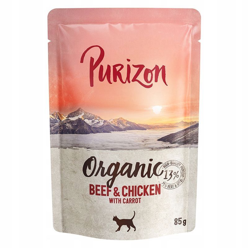  Purizon organic konservi lasis cālis spināti 6x85g kaķim