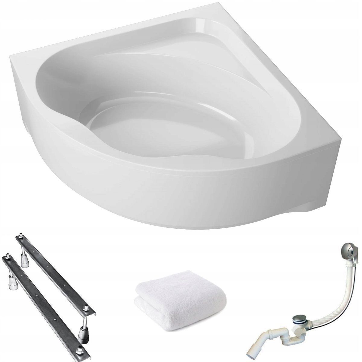  Corner bathtub with in the shower i body screen standard 130x130 siphon legs