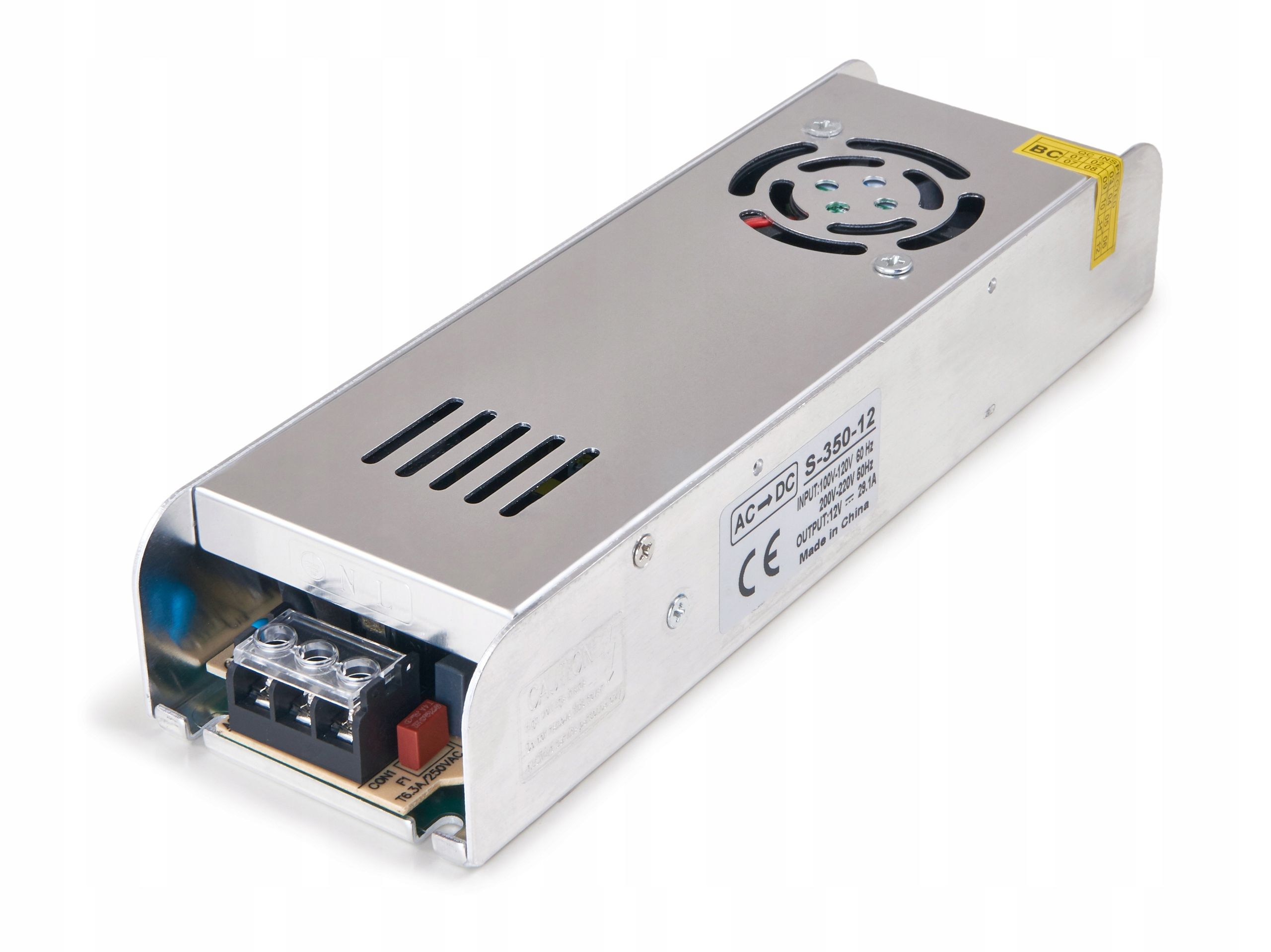  Maitinimo šaltinis 12v 120w 10a ip20 slim led juostoms, cctv