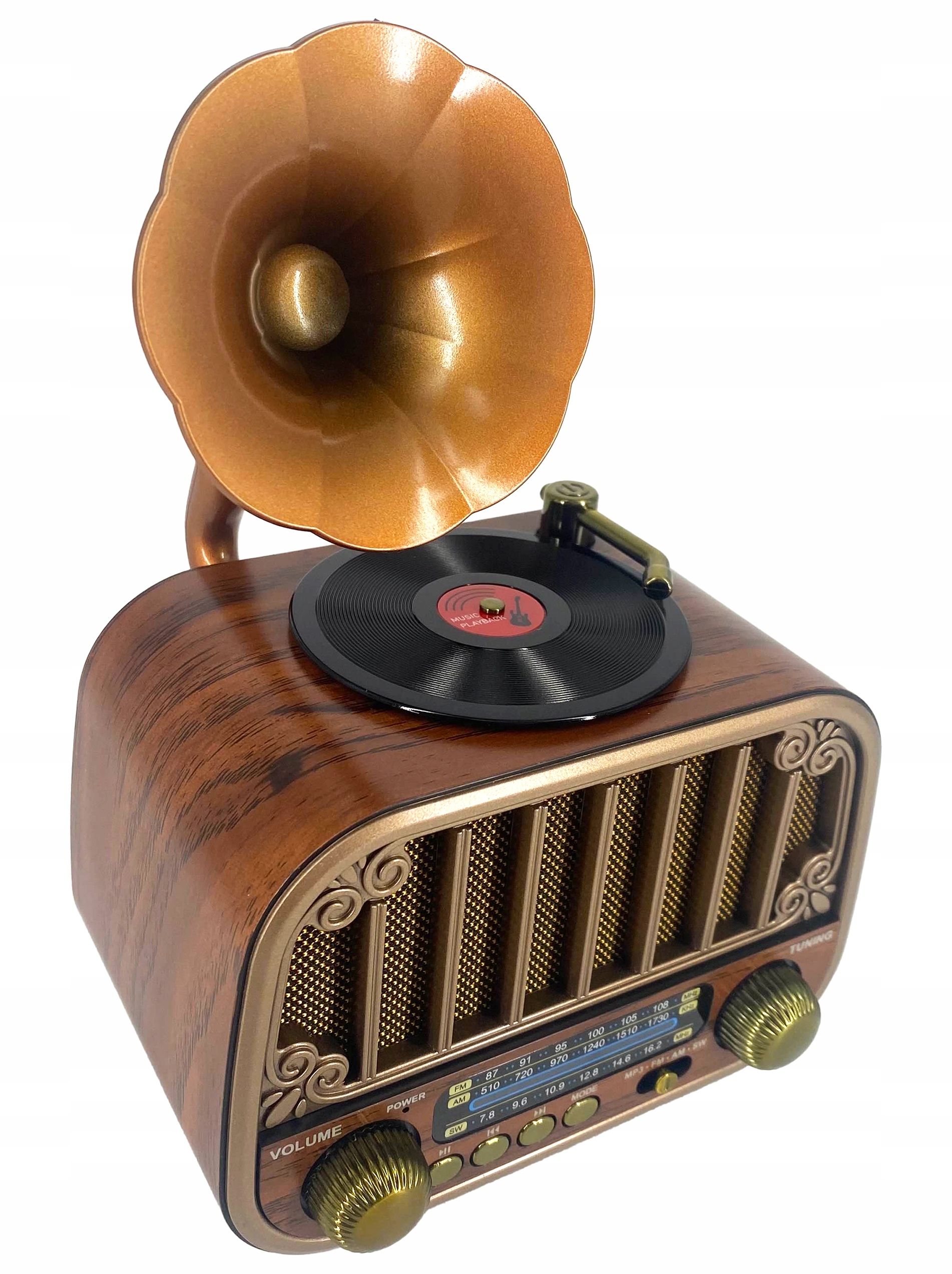  Virtuvės radijo imtuvas retro 3 plaukų sruogos fm / am / sw usb/tf "bluetooth" aku18650 1200mah