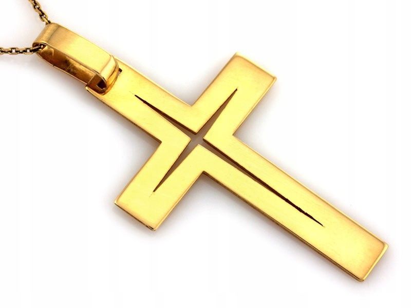  Prívesok elegantný zlatý 585 14k kríž bez kameňov váhy 1.48g za darček