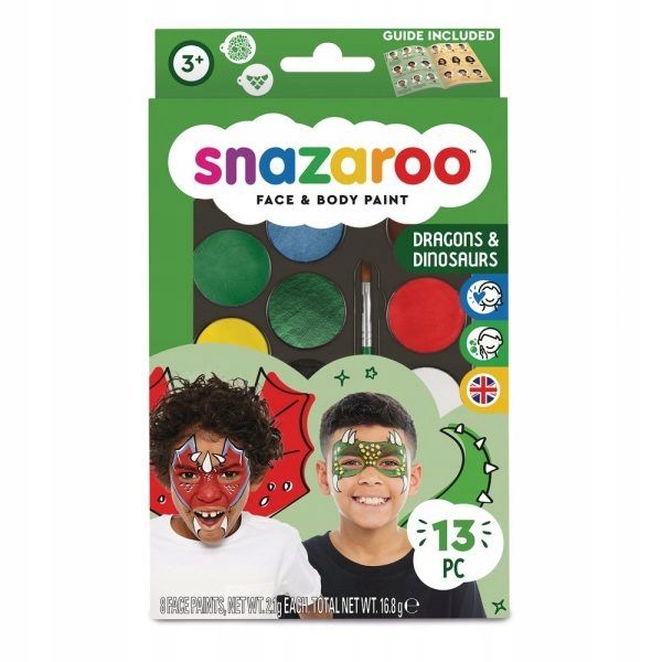  Soubor 8barvy x 18ml malovat pro malování na obličej malovat 1172039 malovat snazaroo