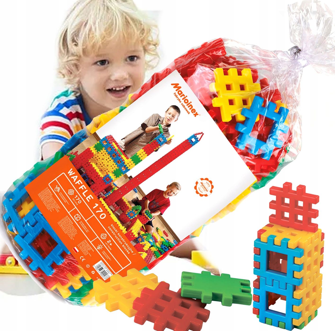  Marioinex blöcke waffle 104 pcs. großes set 2 kg – kreatives spiel