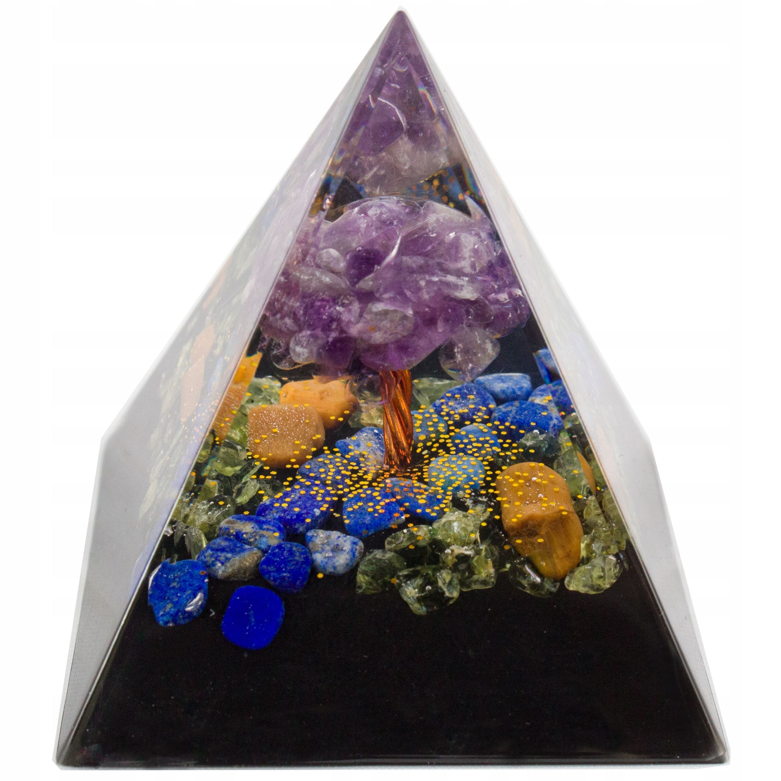  Pyramide orgonit amethyst lazuryt oliwin tigerauge feng shui chakren 5cm