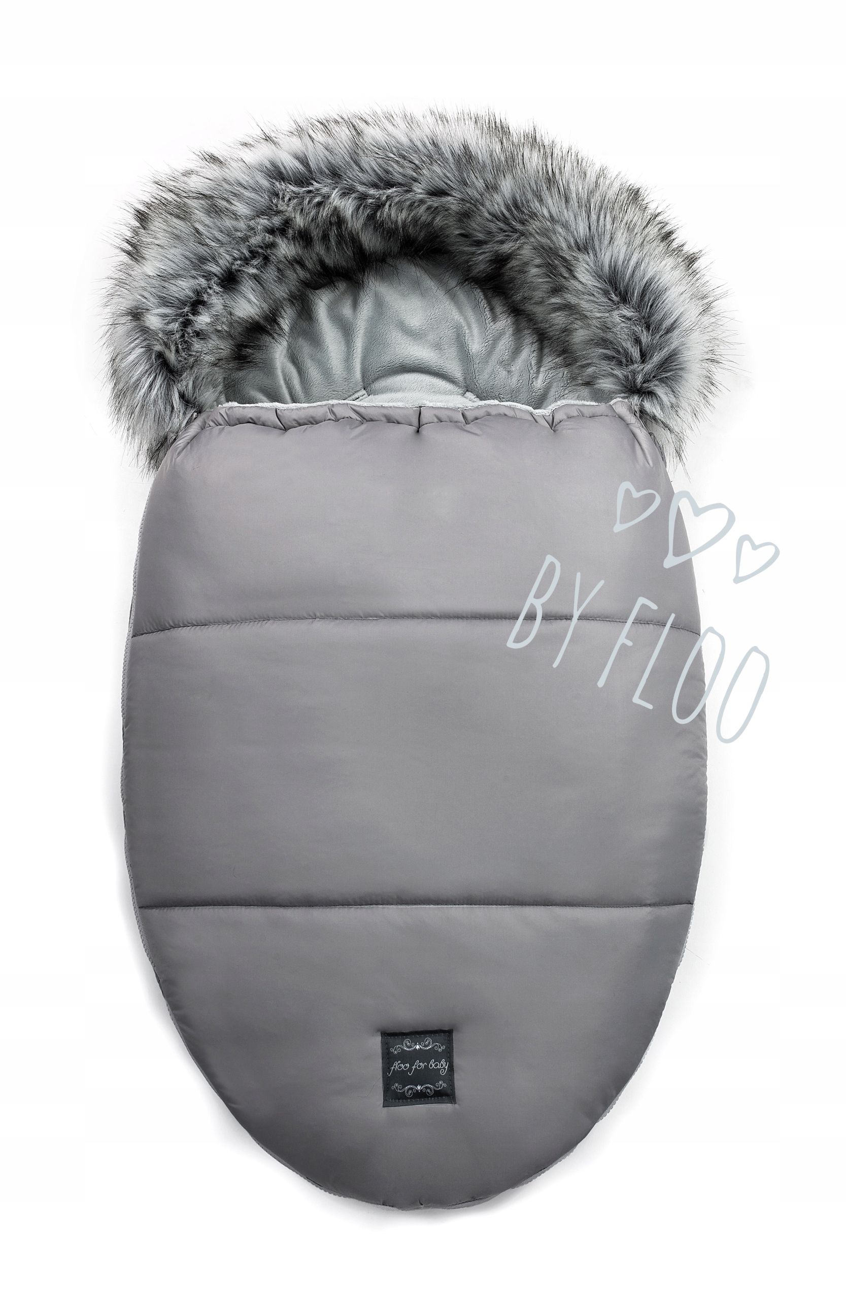  Spací vak s kožušinkou pre sánky kolíska flooforbaby premium egg blue
