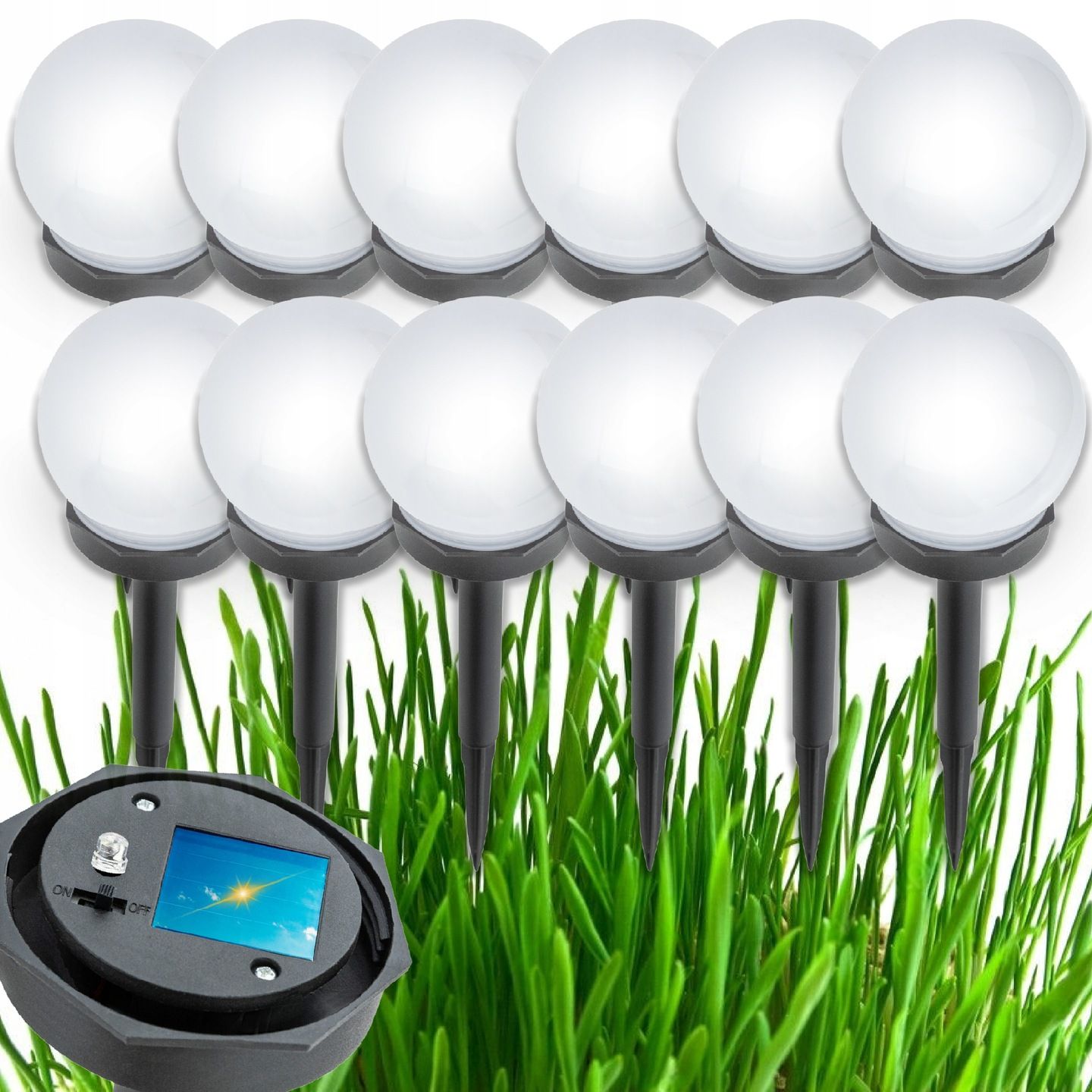  6x saulės energija įkraunamas šviestuvas sodas led impaled sodui cottage žibintas lemputės solar