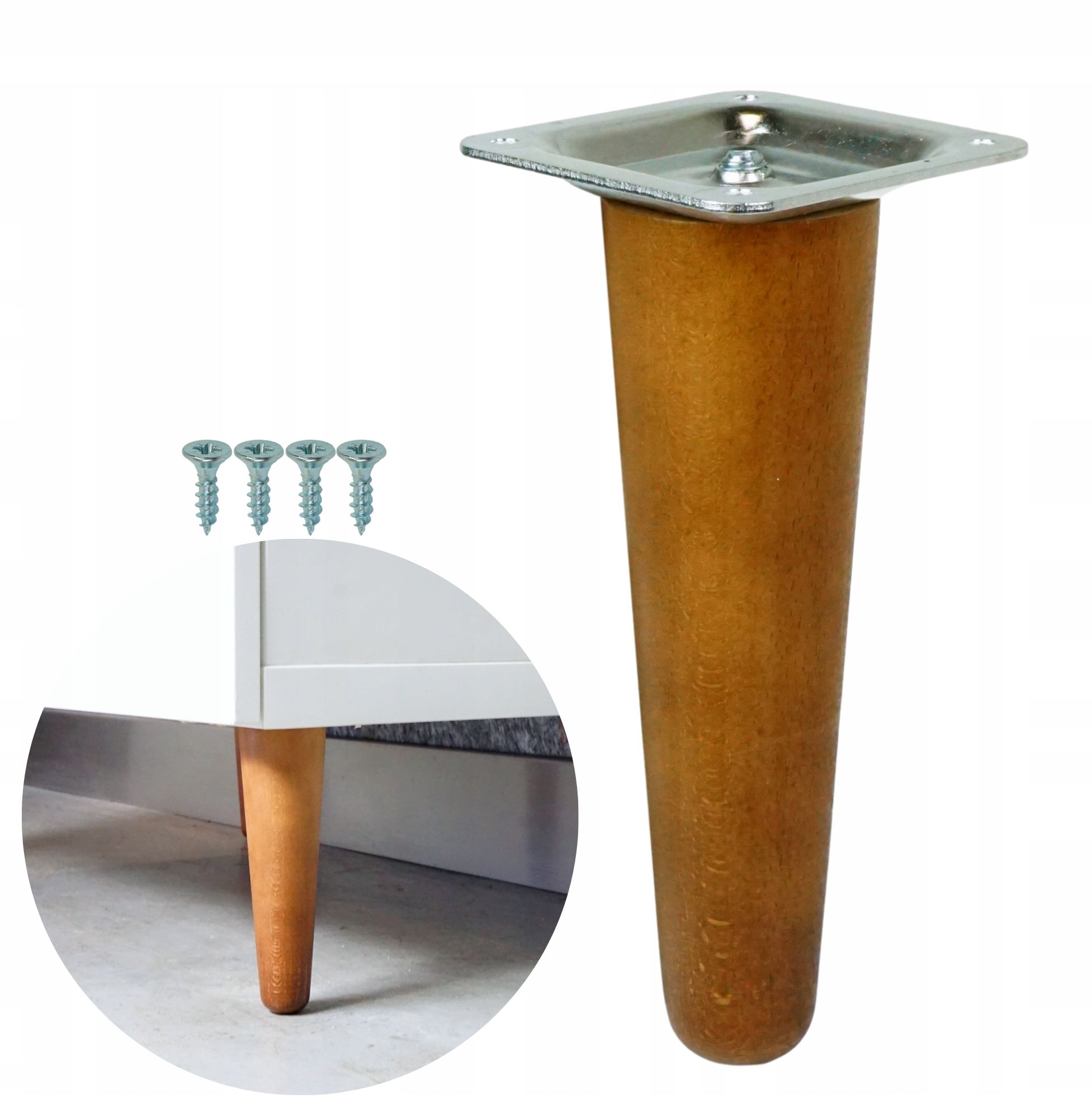  Univerzální nohy 15 cm nohy buk úhlopříčka černá barva
