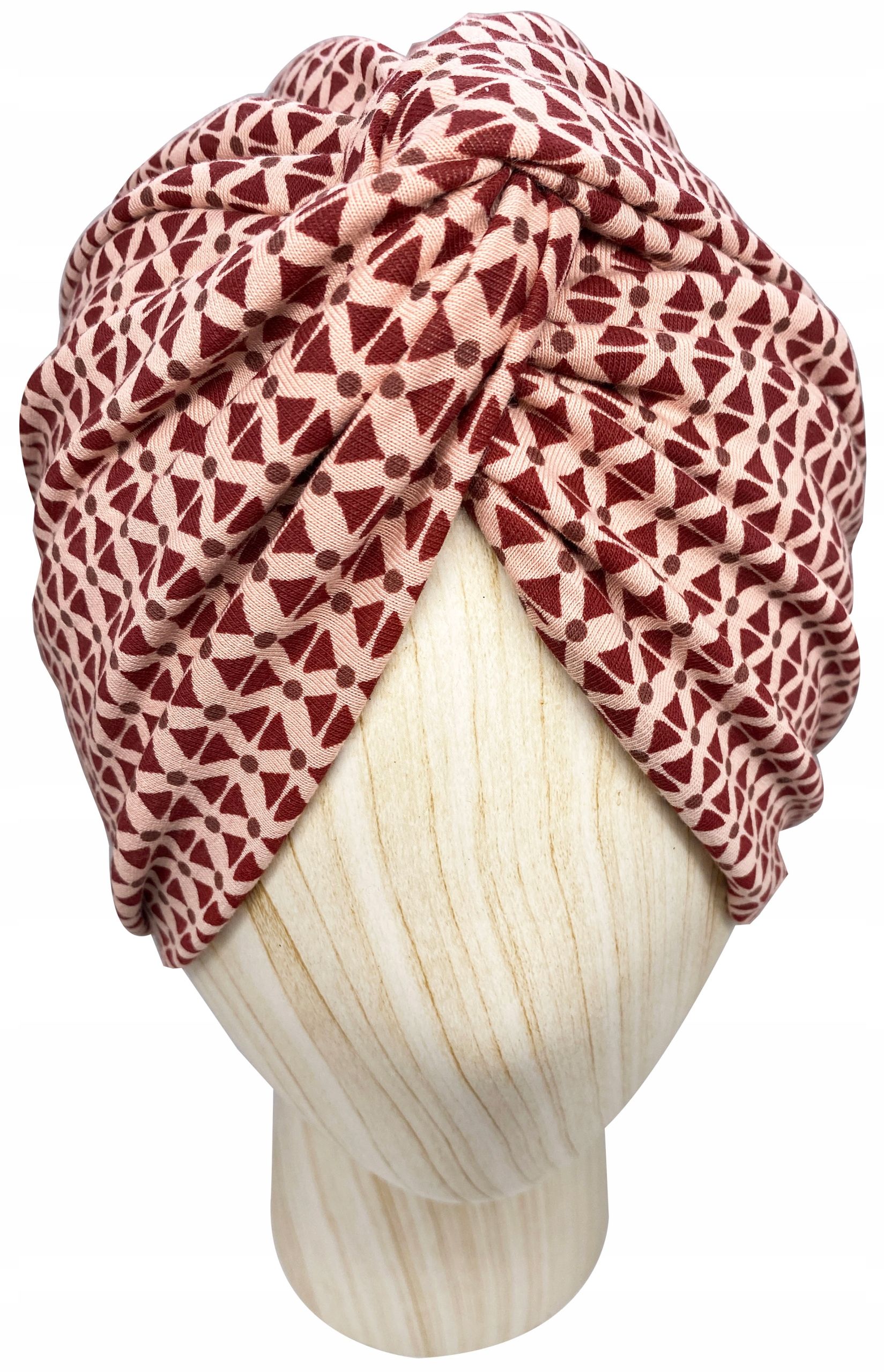  Mütze turban twist jersey baumwolle green lines onkologie