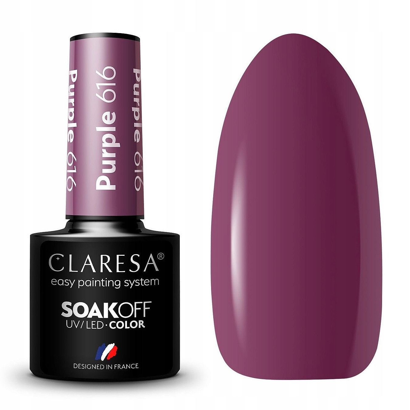  Claresa hübriid küünelakk burgundia glitter pink 554