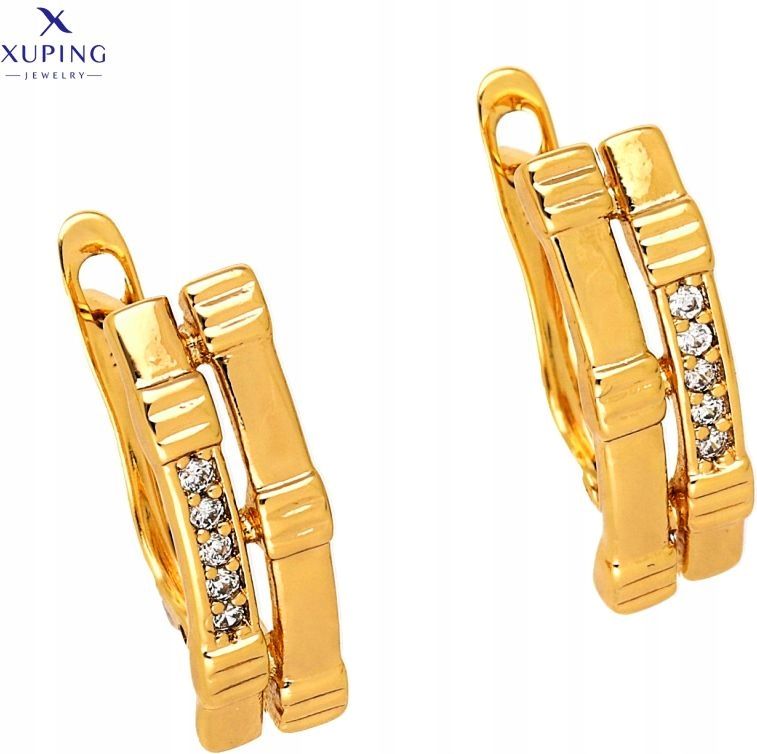  Náušnice ženský chirurgická oceľ nehrdzavejúci lekársky zlato 18k 1,7cm\0,8mm