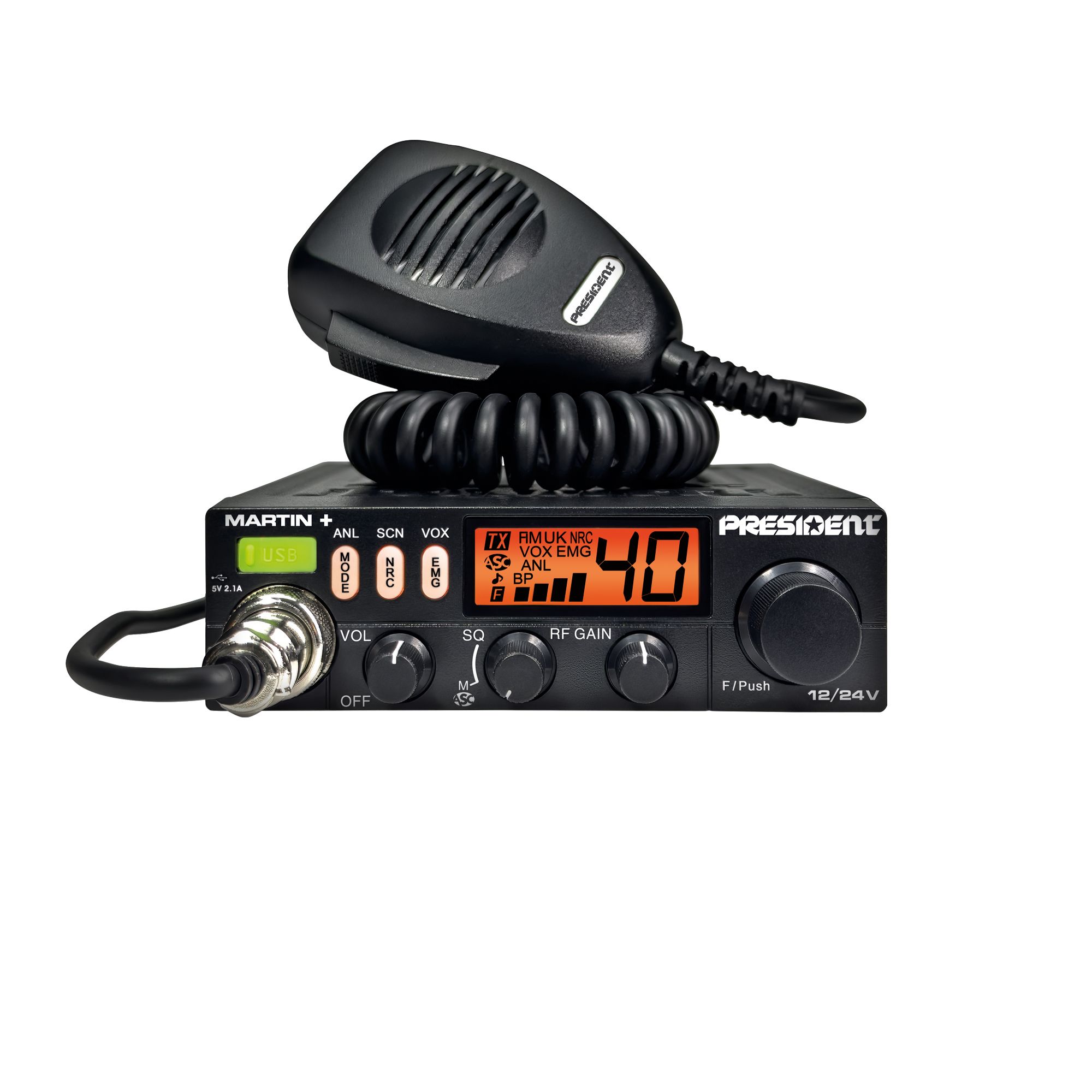  Malý malý cb radio president bill 2 ii mini asc nejmenší zástrčka a6p